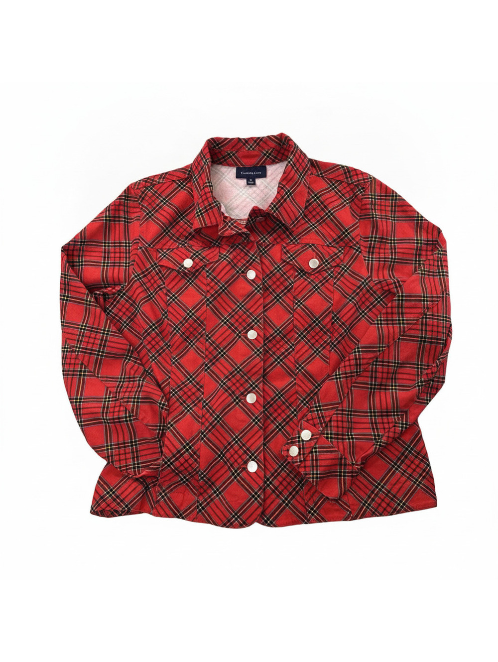 Charter Club Women's Size XL Red Plaid Blazer